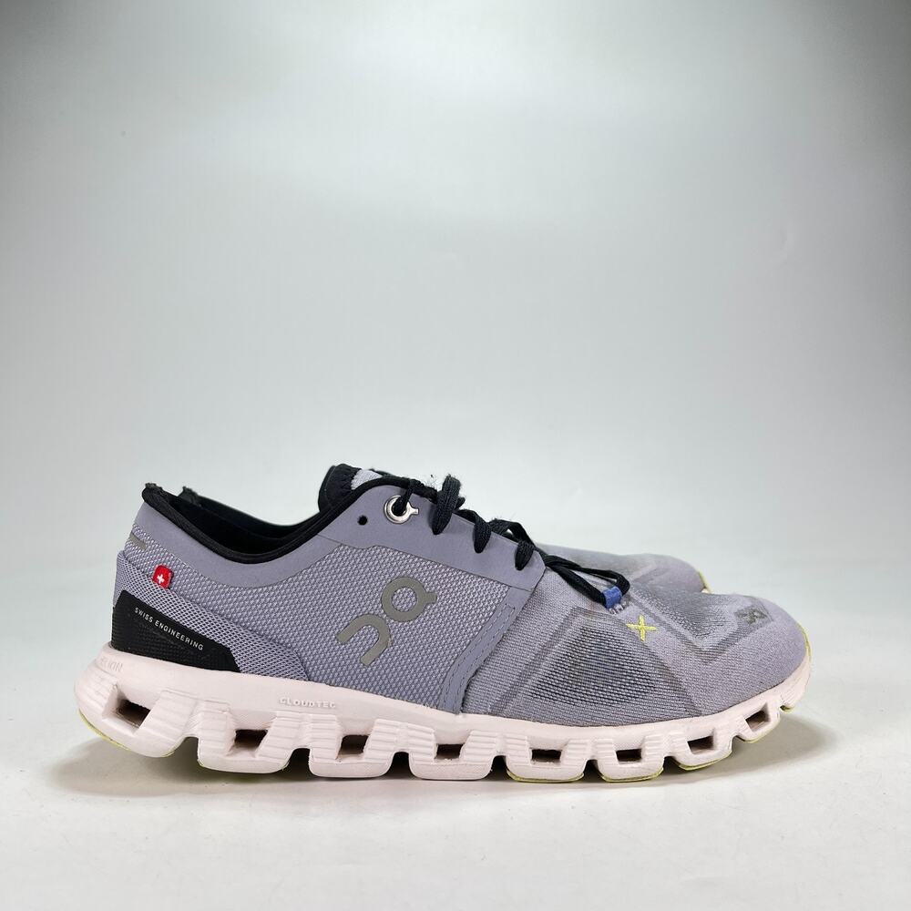 On Cloud X 3 Nimbus White Lace Up Athletic Running Shoes 60.98253 Women's Size 8